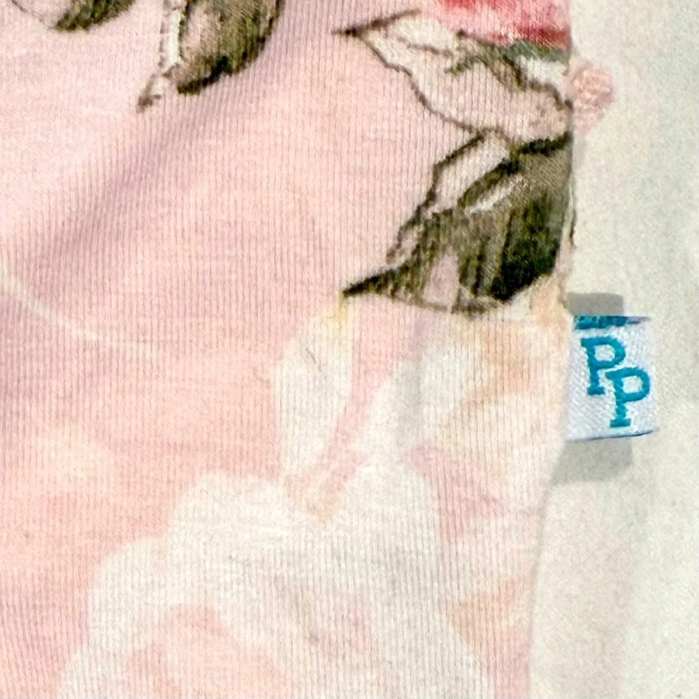 Posh Peanut Ruffled Romper Girls 0-3M Bamboo Vintage Pink Rose Cap Sleeve Spring